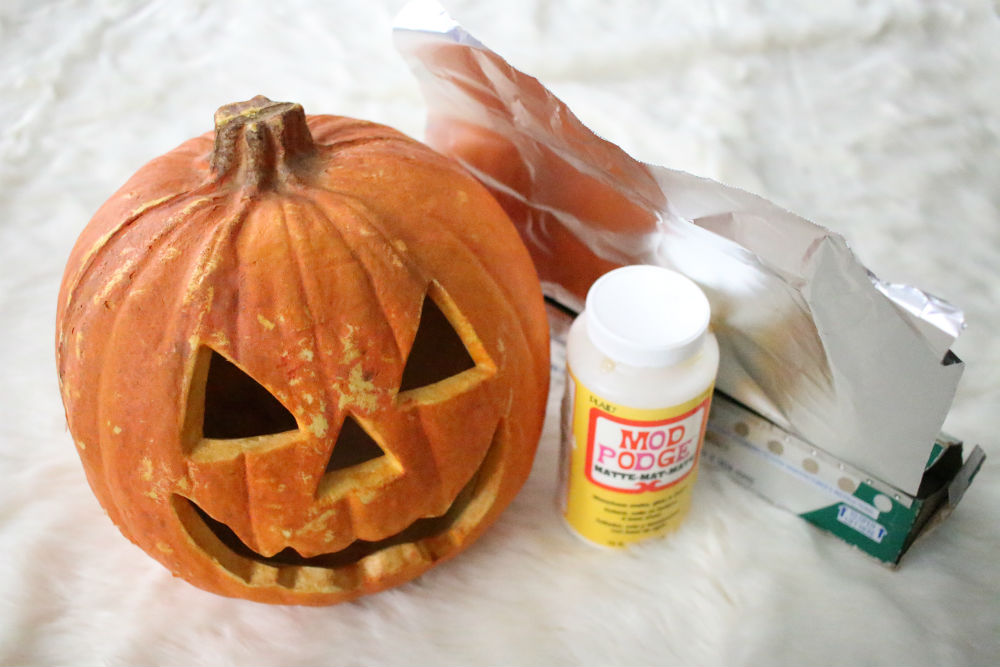 Easy DIY Aluminum Foil Art  Halloween & Thanksgiving Pumpkin Kids