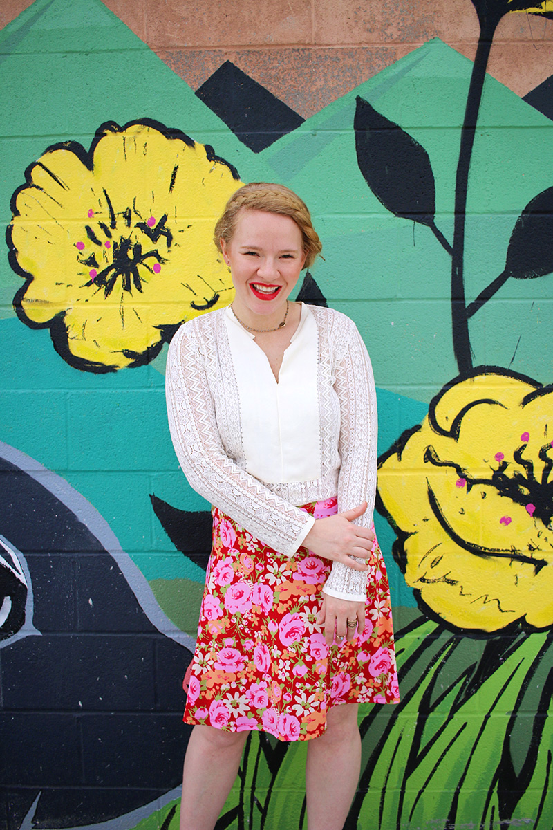 LuLaRoe Azure Floral Skirt & Spring Time Vibes | It's Pam Del