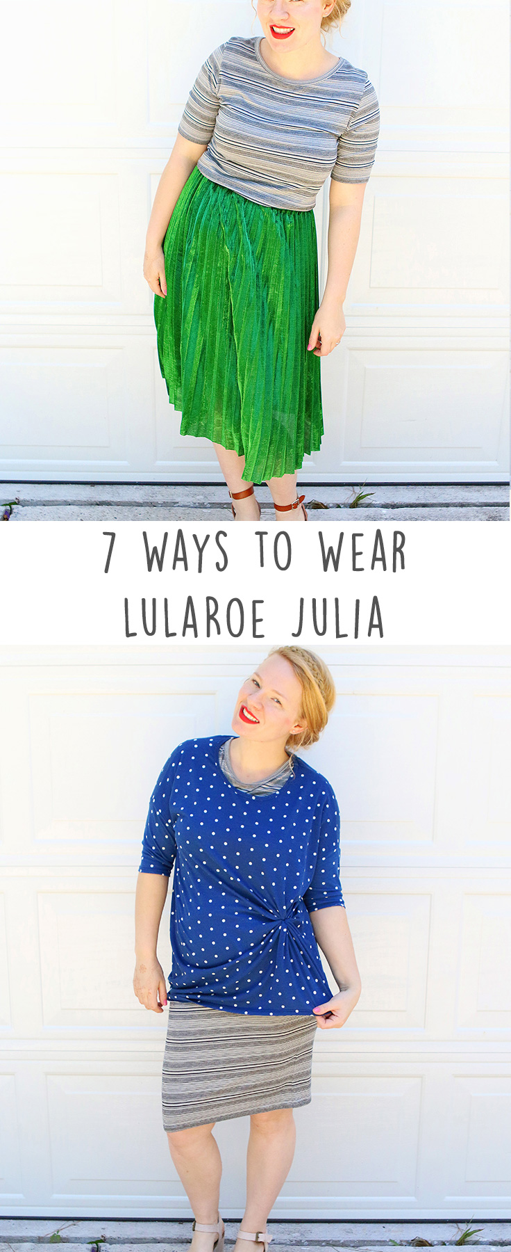 Three Ways To Style Lularoe 'Julia' Dress by fashion blogger Larissa from  Living in Color