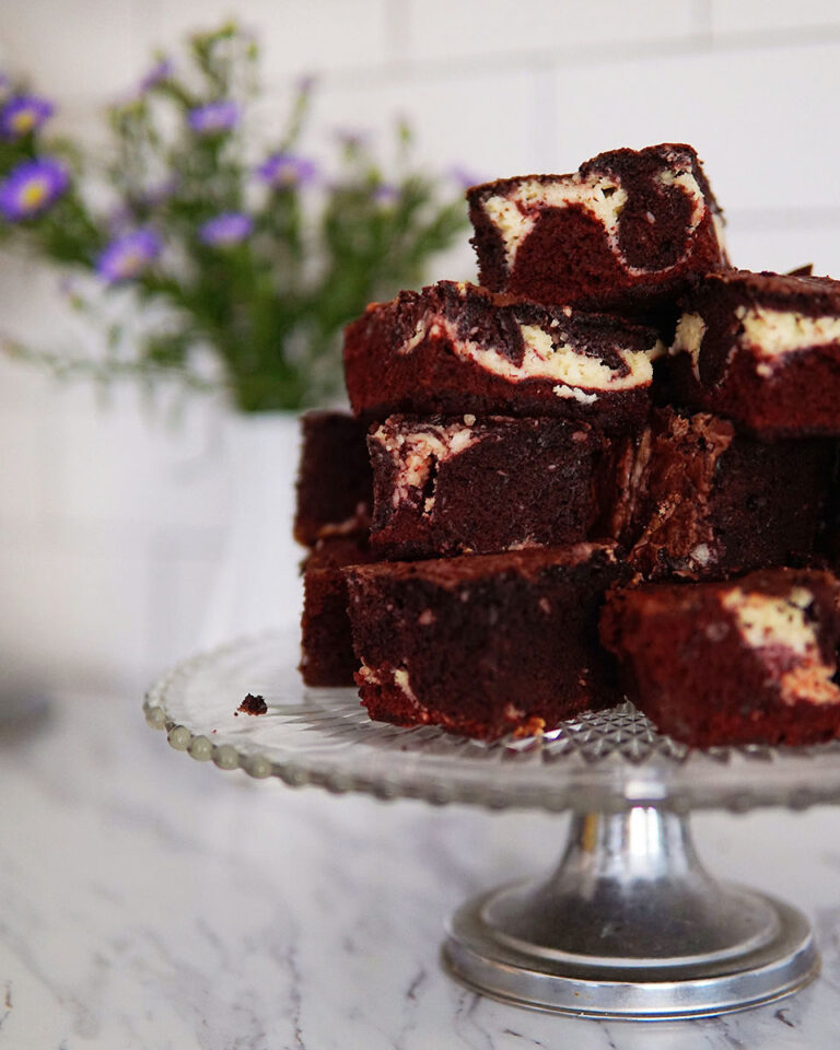 Cheesecake Swirl Brownies From Boxed Mix