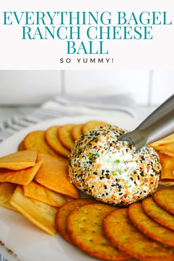 Everything Bagel Ranch Cheese Ball | It's Pam Del
