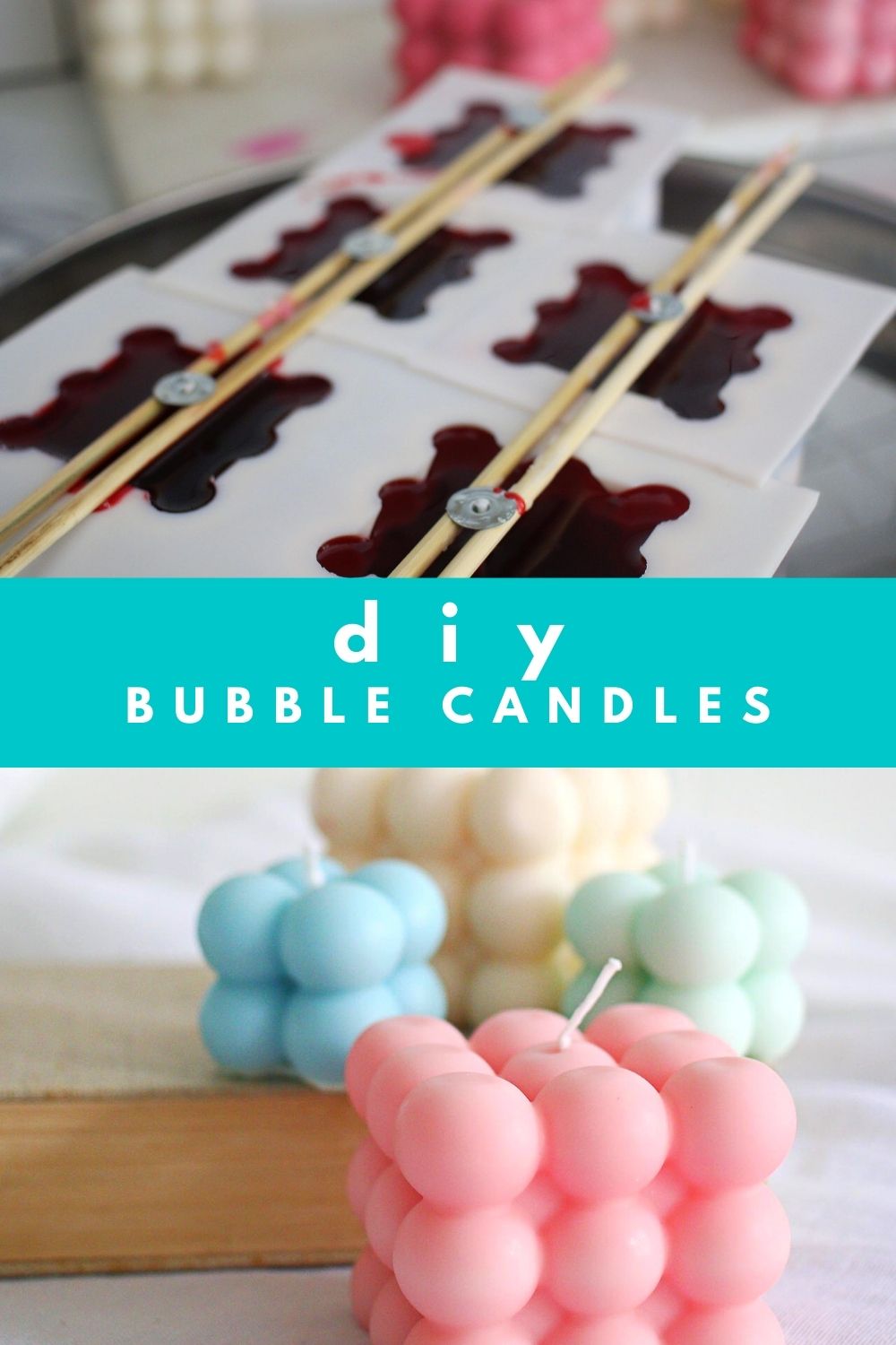 DIY Bubble Candle Making Kit, Natural / Coloured, Scented